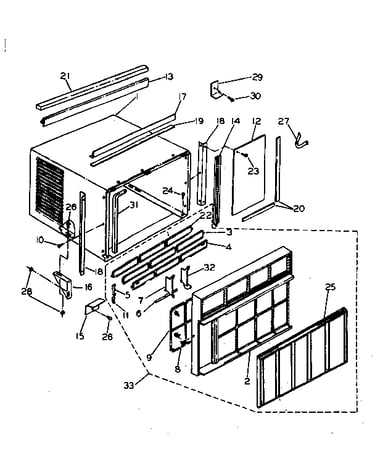 Cabinet and front panel parts