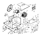 Kenmore 2538761640 electrical system and air handling parts diagram