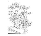Craftsman 13196260 main frame and wheel assembly diagram