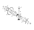 Craftsman 13196400 differential and axle assembly no. 58407 diagram
