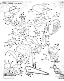 Grill, seat, and engine mount assemblies