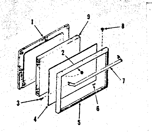 Oven door (for model numbers 911.4628710, 911.4628711)