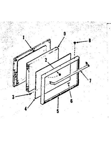 Oven door (for model numbers 911.4628710, 911.4628711)