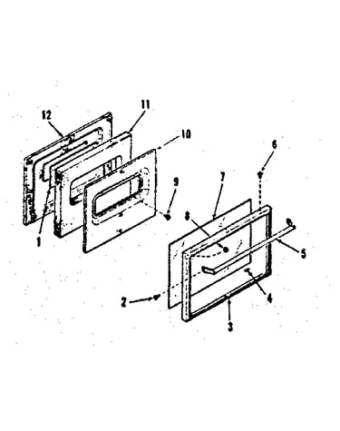Oven door (for model 911.4638710, .4638711, .4638790)