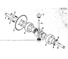 Craftsman 13196600 differential and axle assembly no. 58916 diagram