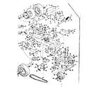 Craftsman 13196270 main frame and wheel assembly diagram