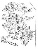 Main frame and wheel assembly