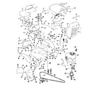 Craftsman 13196602 grill, seat, and engine mount assemblies diagram