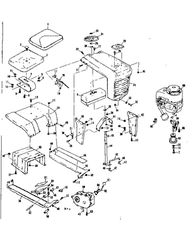 Seat assembly and grill