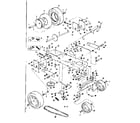 Craftsman 13196300 main frame and wheel assembly diagram
