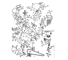 Craftsman 13196601 grill, seat, and engine mount assemblies diagram