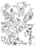 Grill, seat, and engine mount assemblies