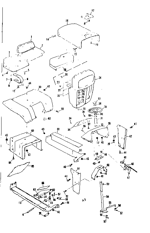 Grill and seat assembly