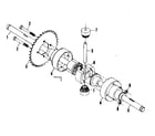Craftsman 13196450 differential and axle assembly no. 58407 diagram
