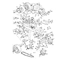 Craftsman 13196310 main frame and wheel assembly diagram