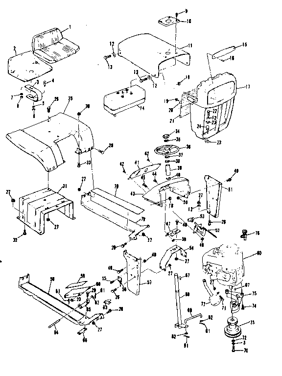 Grill and seat assembly