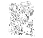 Craftsman 13196500 grill, seat, and engine mount assemblies diagram