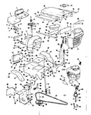 Grill, seat, and engine mount assemblies