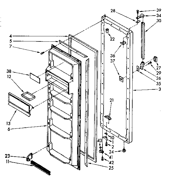 Refrigerator door parts