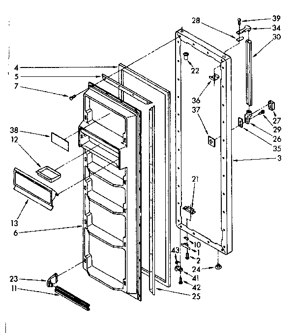 Refrigerator door parts