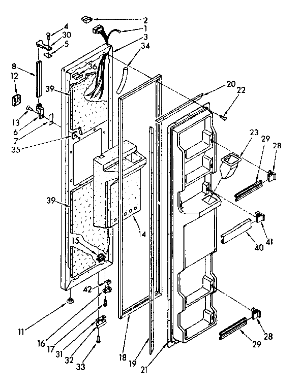 Freezer door parts