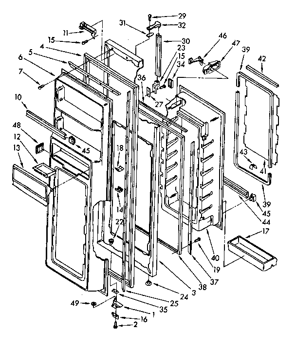 Refrigerator door parts