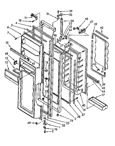 Refrigerator door parts