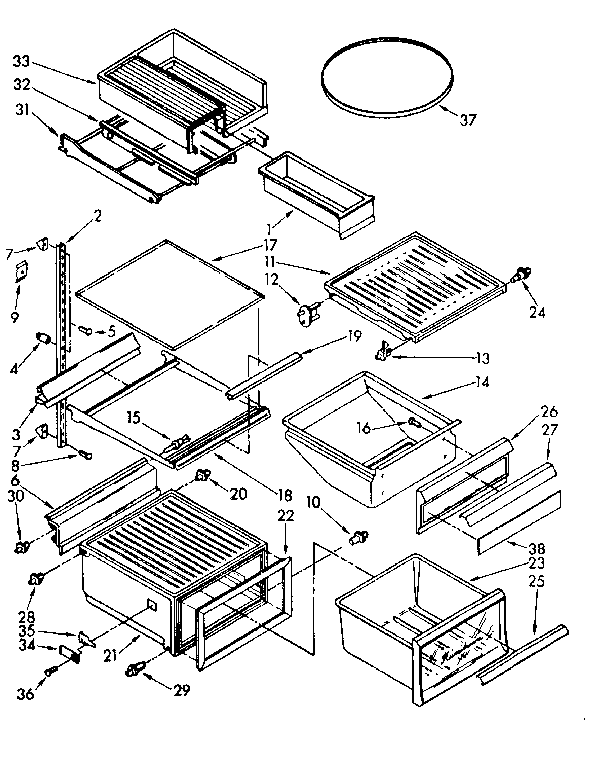 REFRIGERATOR INTERIOR PARTS