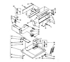 Kenmore 11086405100 top and console parts diagram