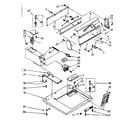 Kenmore 11086407100 top and console parts diagram