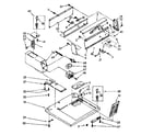 Kenmore 11087405800 top and console parts diagram