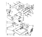 Kenmore 11087407800 top and console parts diagram