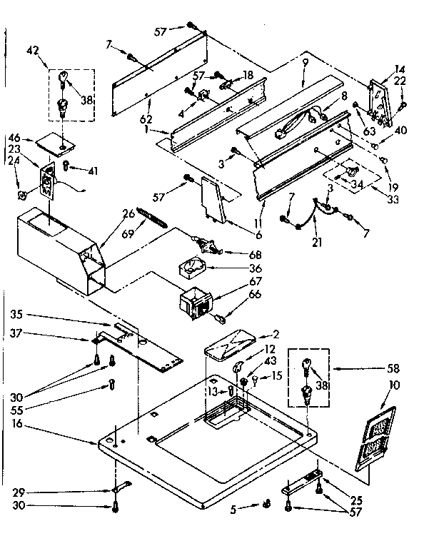 Top and console parts