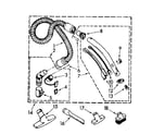 Kenmore 1162441084 hose and attachment parts diagram