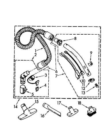 Hose and attachment parts