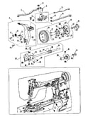 Thread tension and handwheel assembly