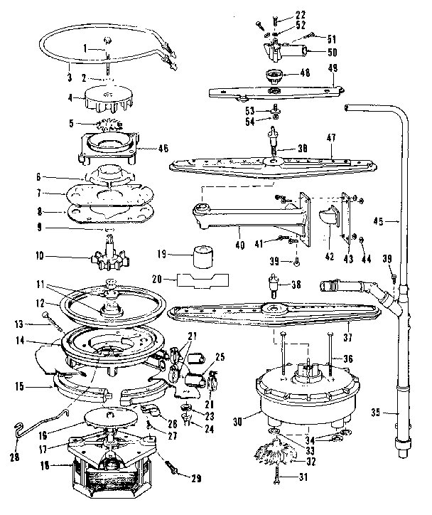 MOTOR, HEATER, AND SPRAY ARM DETAILS