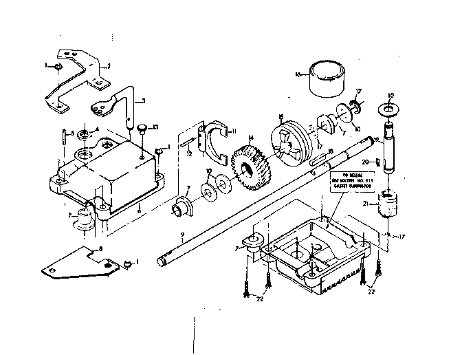 Gear case assembly part number 86617