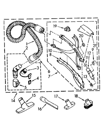 Hose and attachment parts