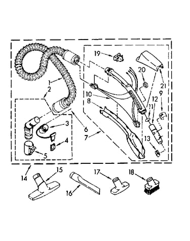 Hose and attachment parts