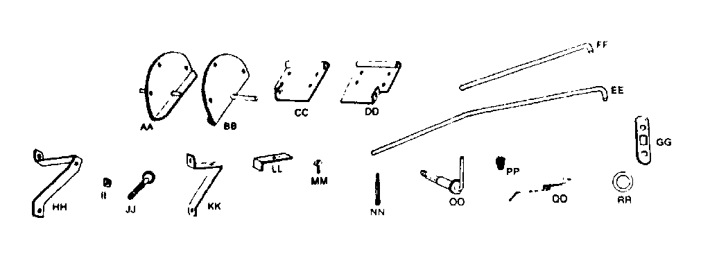Lift mechanism parts and numbers