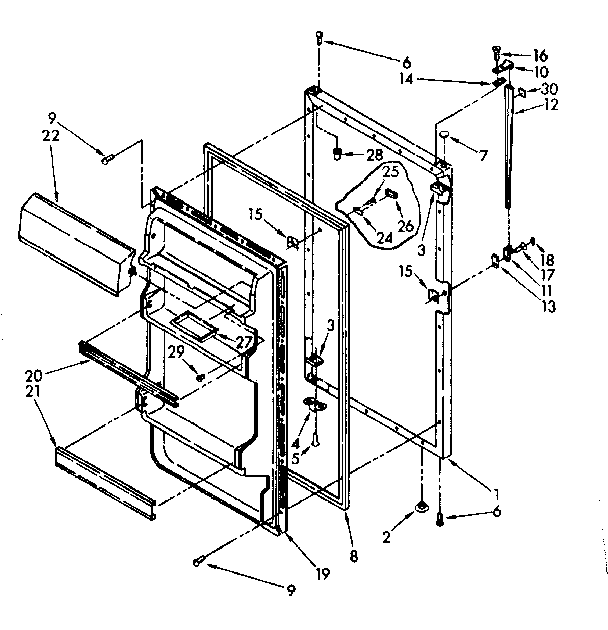 Refrigerator door parts