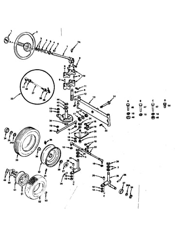 Steering and front axle