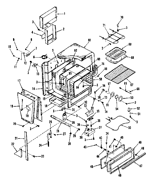Oven body section