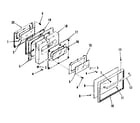 Kenmore 9114698680 oven door section diagram