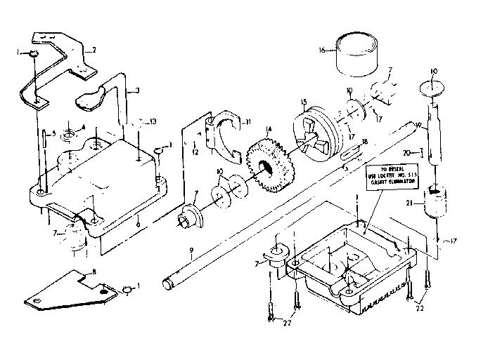 Gear case assembly part number 886625