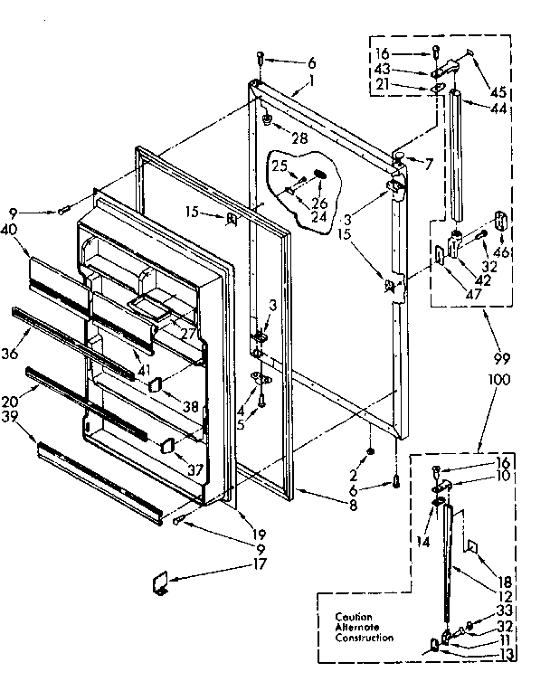 Refrigerator door parts