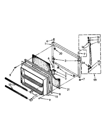Freezer door parts