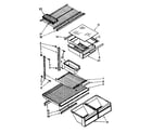 Kenmore 1068370561 shelves and accessories diagram