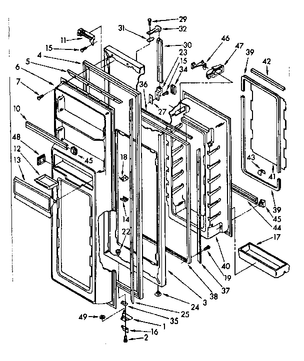 Refrigerator door parts